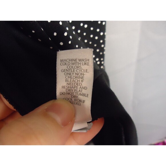 J Jill Wearever Collection Faux Wrap Dress Womens Small Black/White Polka Dot - Picture 8 of 13